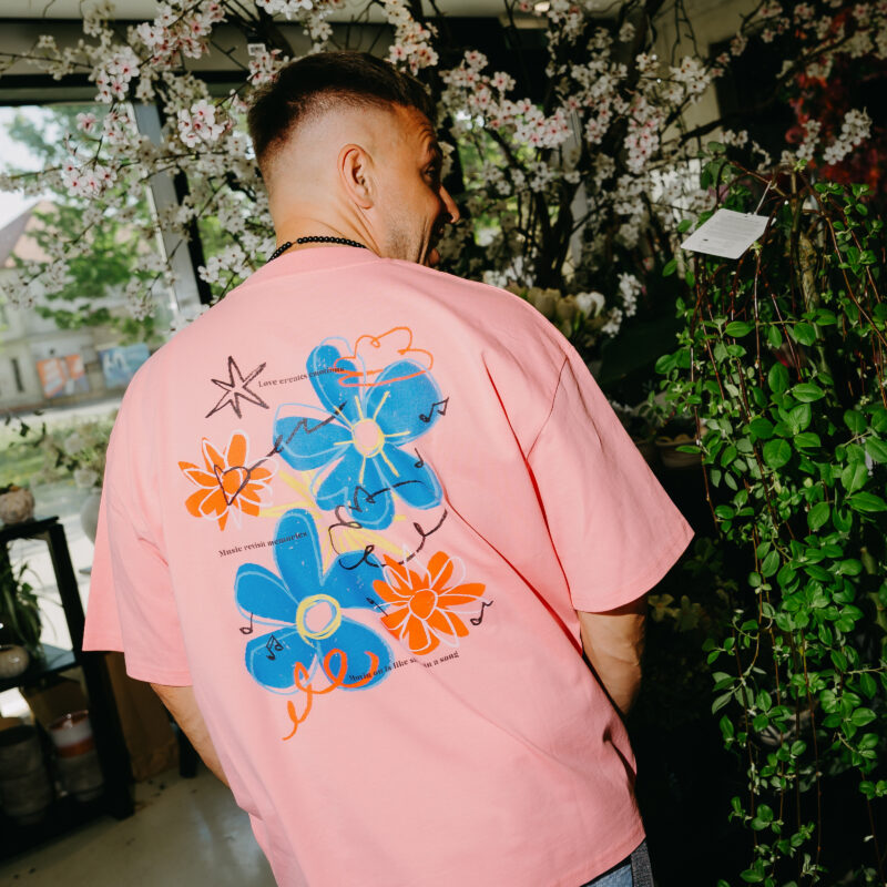 FLOWERS PINK TEE